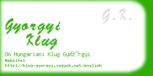 gyorgyi klug business card